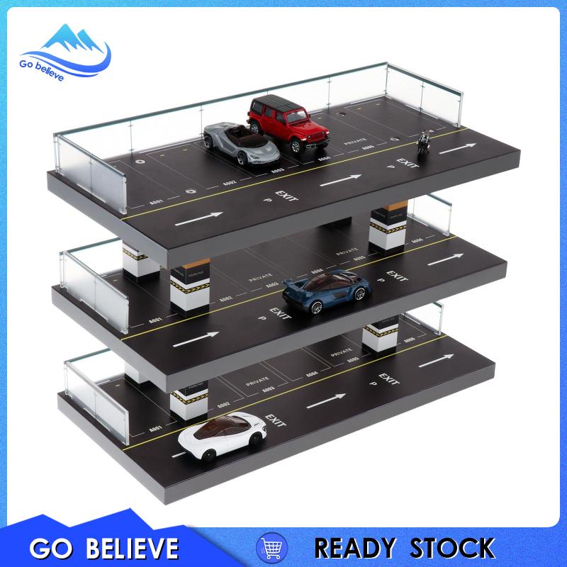 [Highlife] Diorama Car Parking Lot Model Car Garage Realistic Design Easy Assembly Decorative
