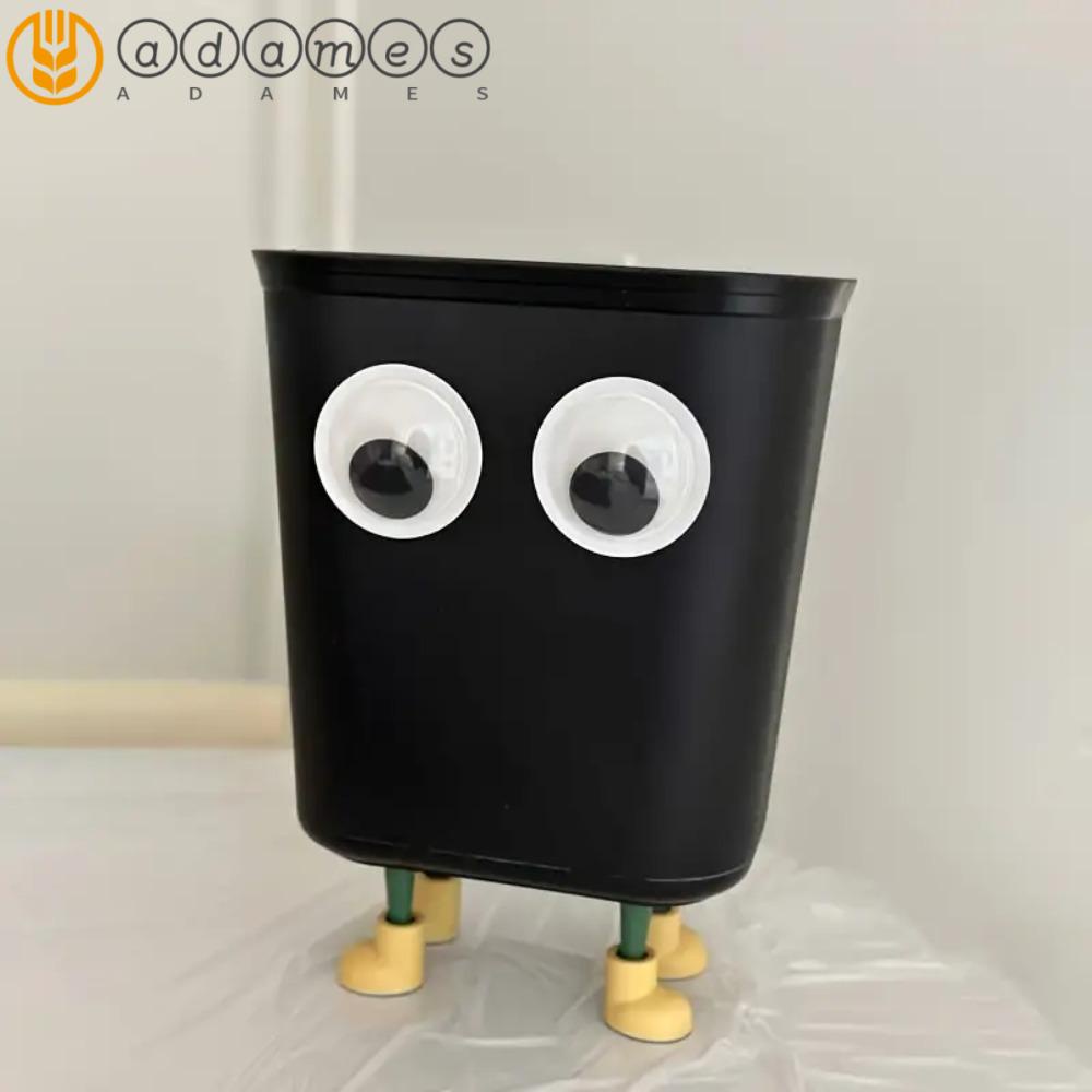 ADAMES Big Eyes Trash Can, Plastic Kawaii Funny Garbage Bin, Waste