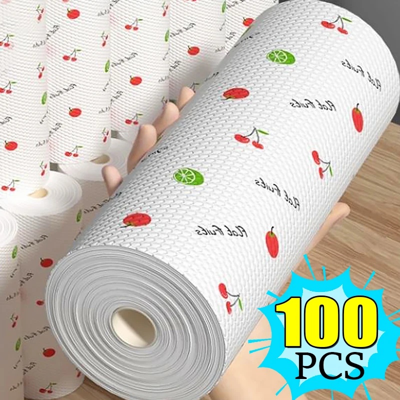 Oil-free Disposable Lazy Rag /Kitchen Paper Towel Roll / Dry and Wet ...
