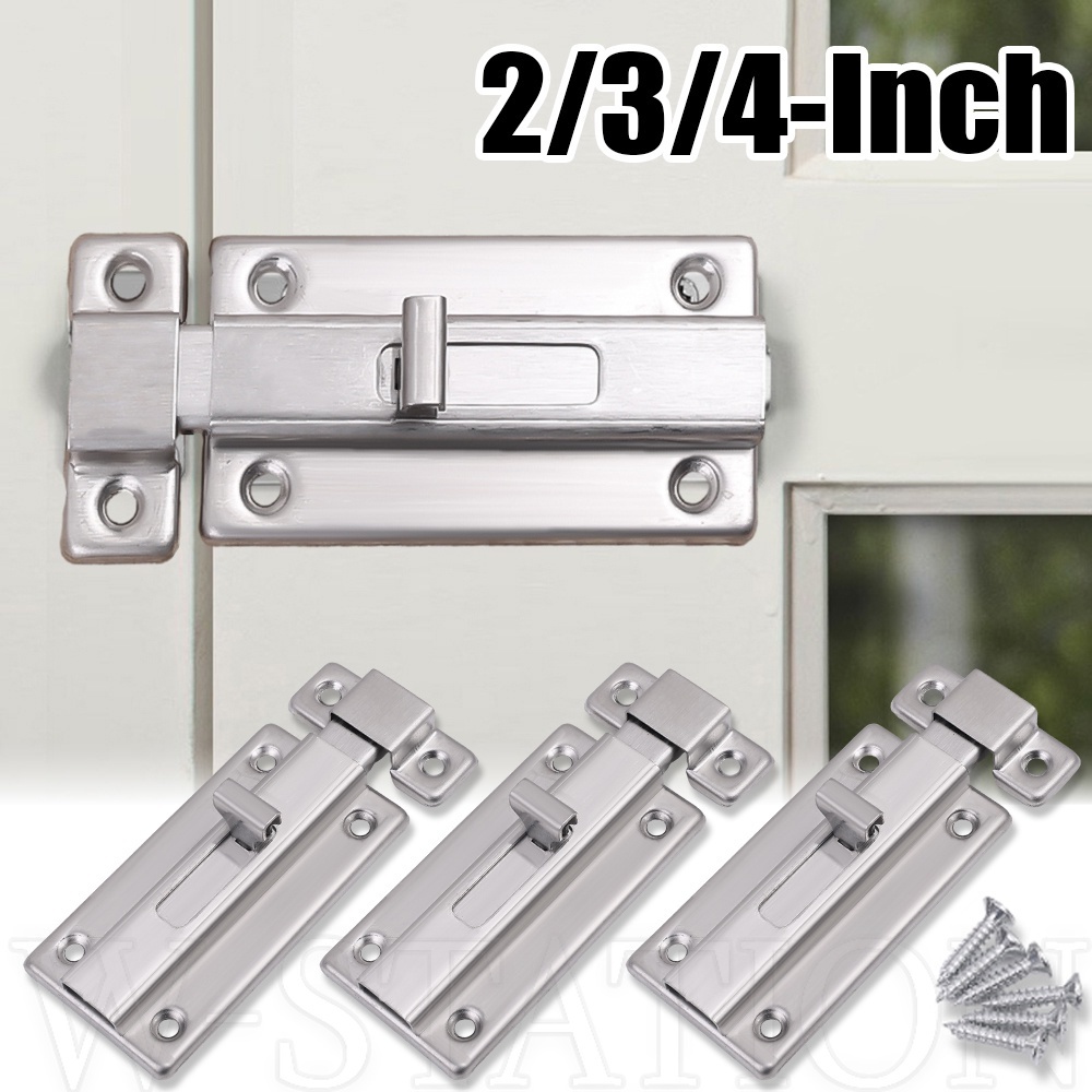 2/3/4 inch Door Lock Hasp Latch AntiTheft Security Gate Bolt With