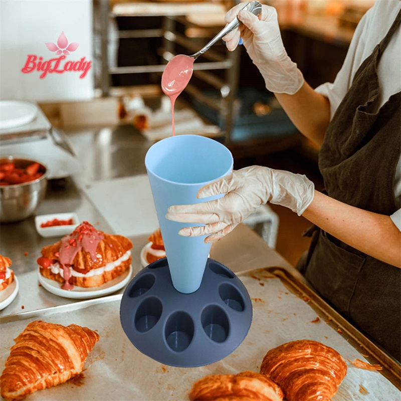 UVLN> Pastry Bag Stand Piping Bag Stand with 8 Icing Holder Slots Cream Icing Tip Tool new