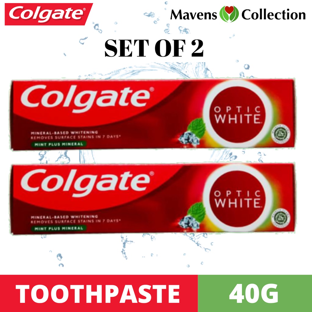Colgate Toothpaste Optic White Mint Plus Mineral 40G (Set of 2 ...