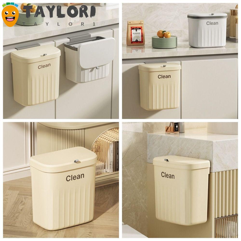 TAYLOR1 Kitchen Trash Can, Rectangular Wall Mounted Garbage basket