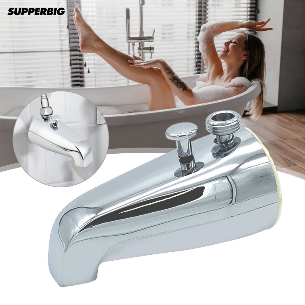 supperbig Stainless Bathtub Faucet Diverter Tub Spout Easy Installation