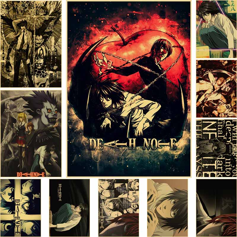 Classic Anime Death Note Vintage Posters Interior Paintings Wall Decor ...