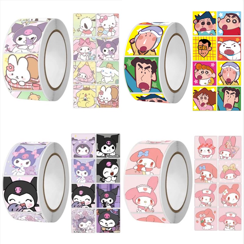 Cartoon Stickers a roll of 500 pieces of Crayon Shin-chan cartoon ...