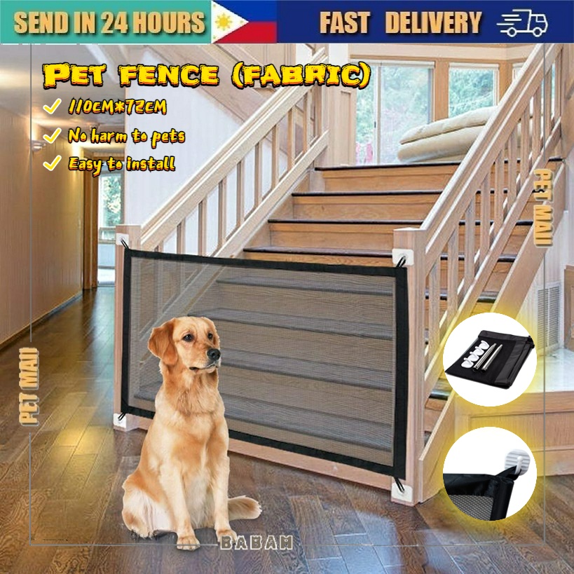 Pet Dog Cat Easy Use Flexible Adjust Safety Fence Magic Gate Portable  Foldable Guard Tool Nylon Net