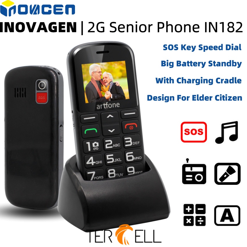 INOVAGEN 2G Senior Phone IN182,Speed Dial,Big Display,Big Keypad