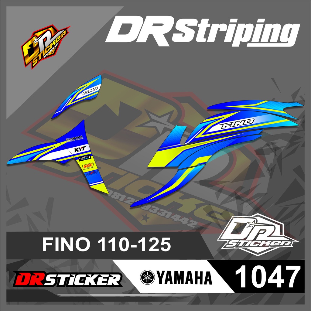 1047 STRIPING STICKER FINO 110-125 DESIGN LIS RACING SEMI FULL STICKER ...