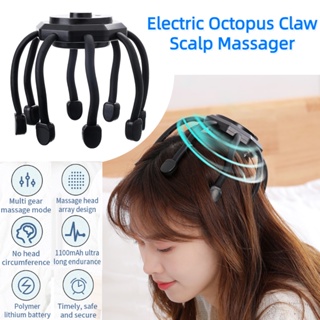 Head Scalp Massager Comb Neck Massage Roller Claws Tool for Hair Growth  Stress Relief Rest Green 