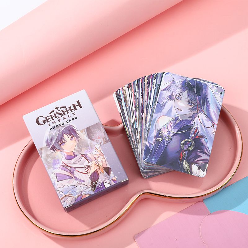 Genshin Impact Collectible Card Set 50pcs per box Cards 3 inch Furina ...