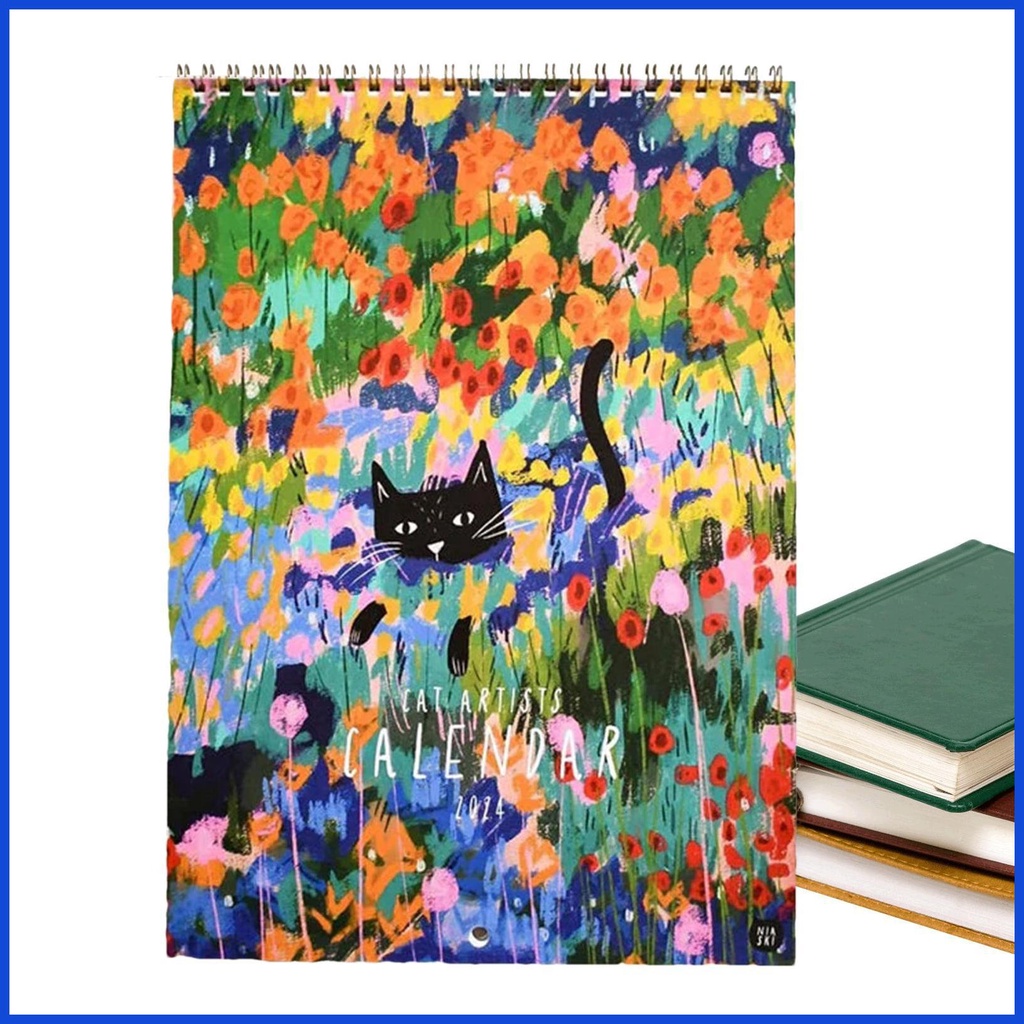 Aesthetic Calendar for Wall 2024 Planner Wall Calendars with Cat ...
