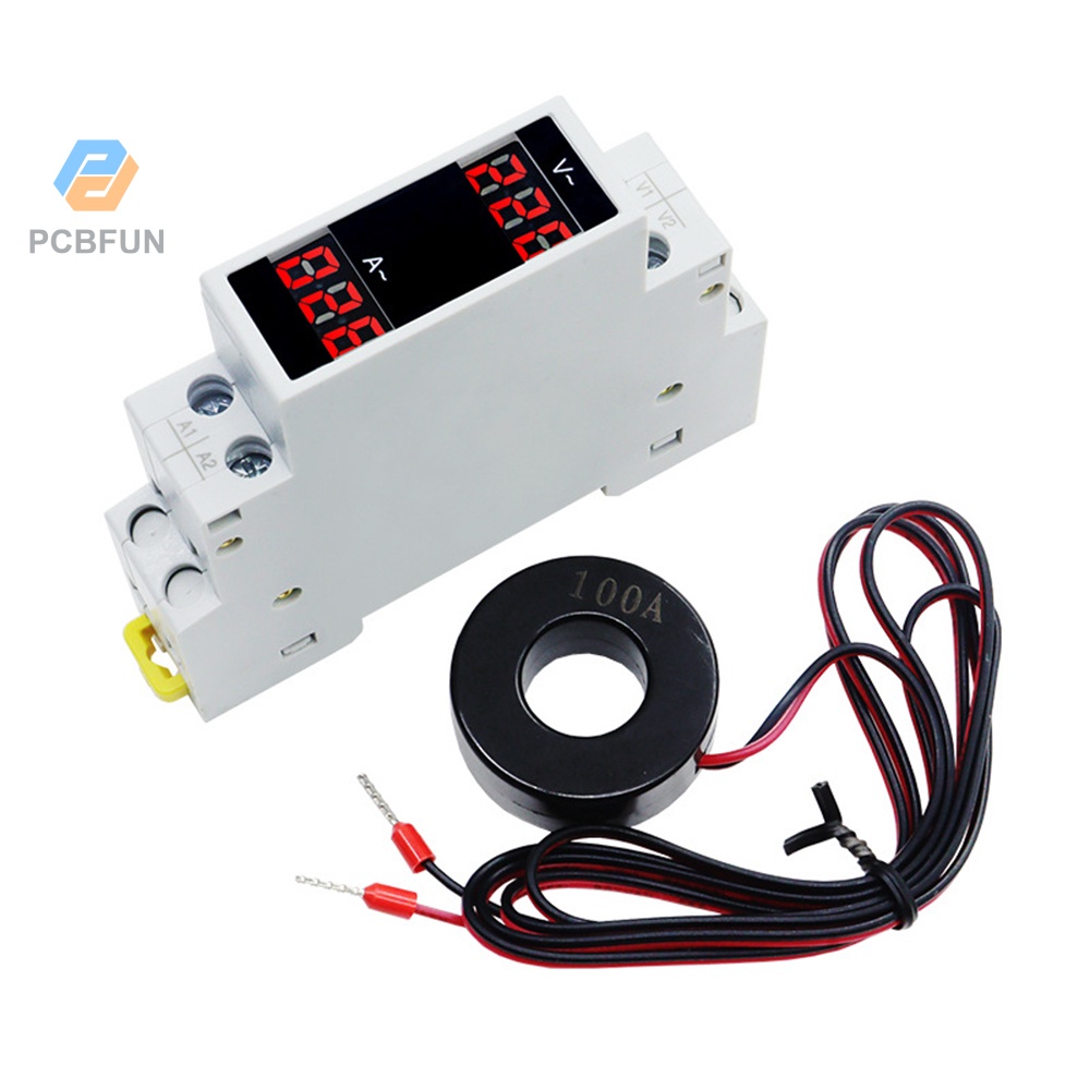 Amperometro Digitale Trifase Su Guida DIN – LVYXON, 1-100A, AC80-500V 50-60Hz, Precisione ±2%, Per Ambienti Industriali
