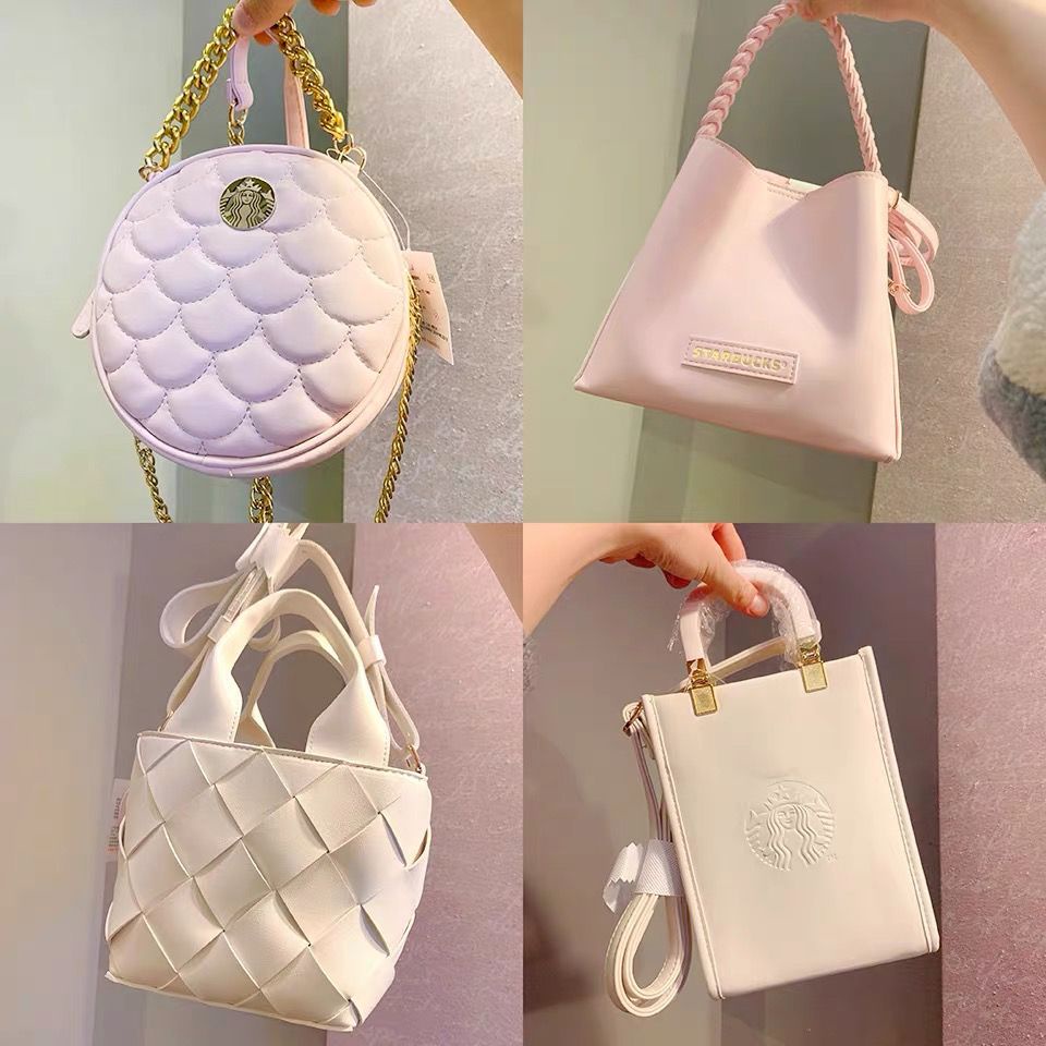 ✨Ins Starbucks Bag Starbucks Pink Girl Milk White Simple ✨Ins Starbucks Bag Starbucks Pink Girl Milk White Simple