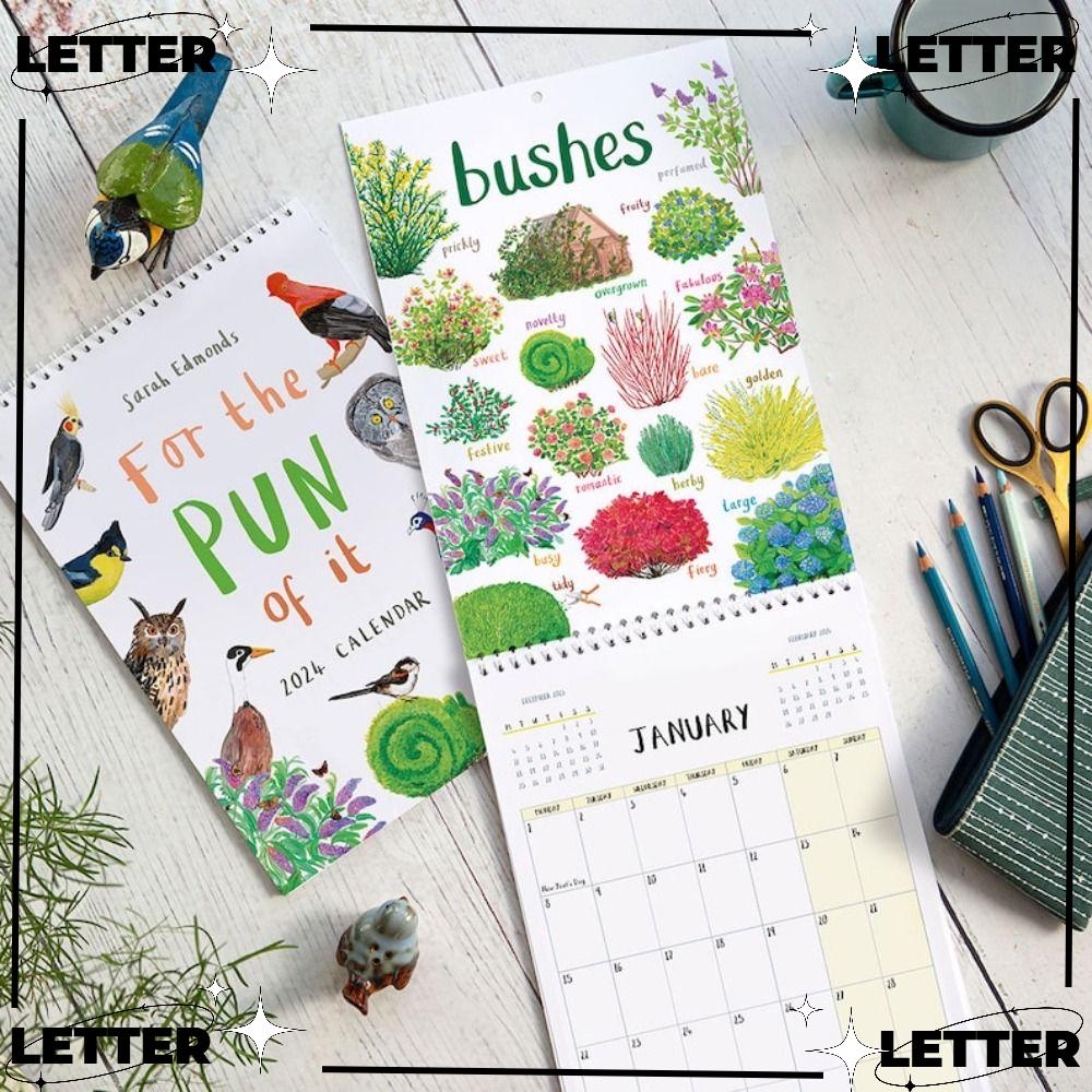 LET HandDrawn Animal Charts Calendar, Paper Year's Gifts Humorous