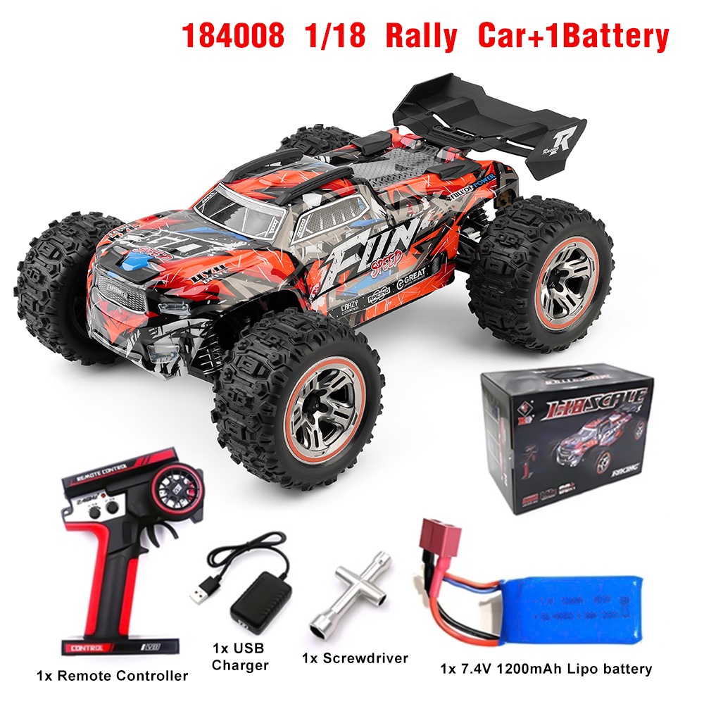 WLtoys Cycle Race XK 184008 RC Car 1/18 60KM/H 4WD with LED Lights All ...