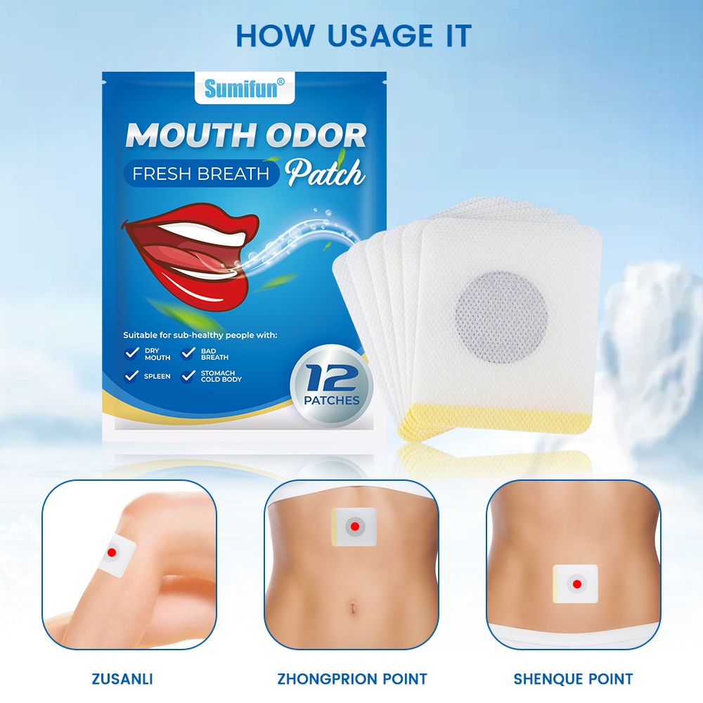 Halitosis Treatment Patches Mouth Breath Freshener Remove Odor Bad ...