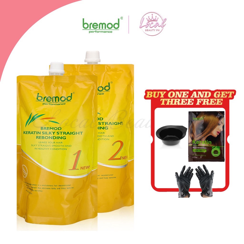 Bremod Rebonding Hair Silky Straightening with Keratin 800ml Bremod