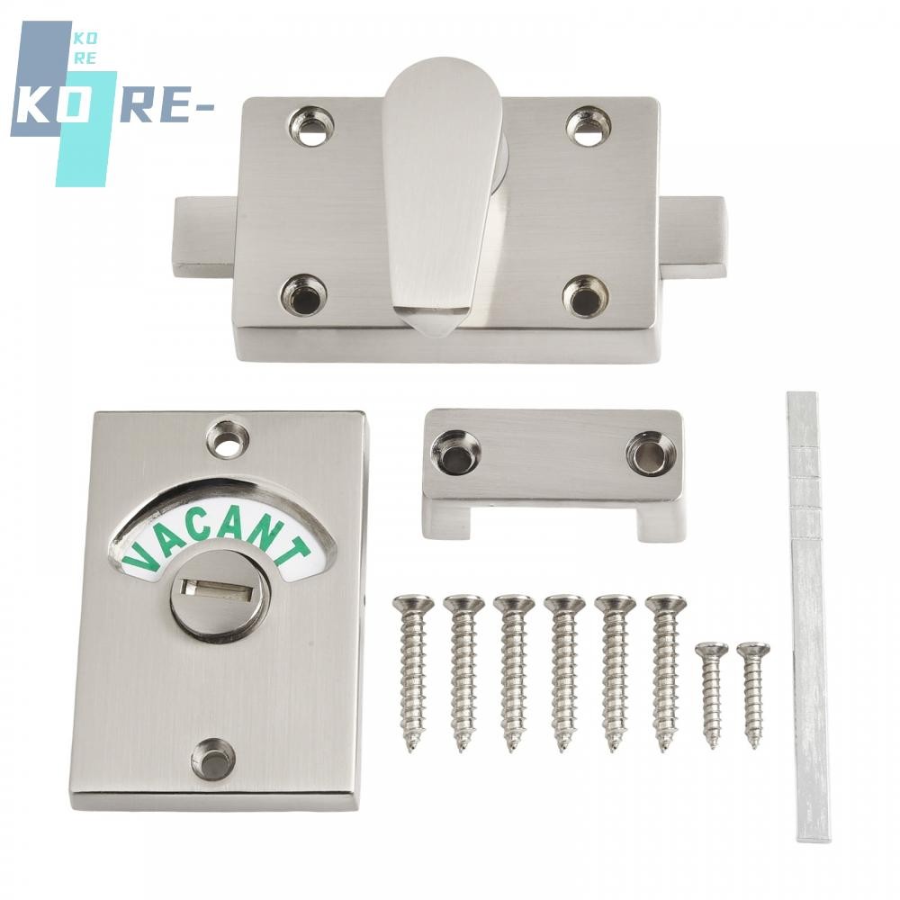 Vacant Occupied Bathroom Lock - Zinc Alloy Privacy Lock With Red/Green Indicator For Restrooms