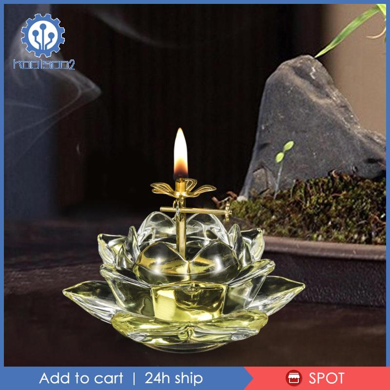 [Koolsoo2] Buddhist Ghee Lamp Diwali Butter Lamp Handmade Altar Supplies Oil Lamp with Wick for