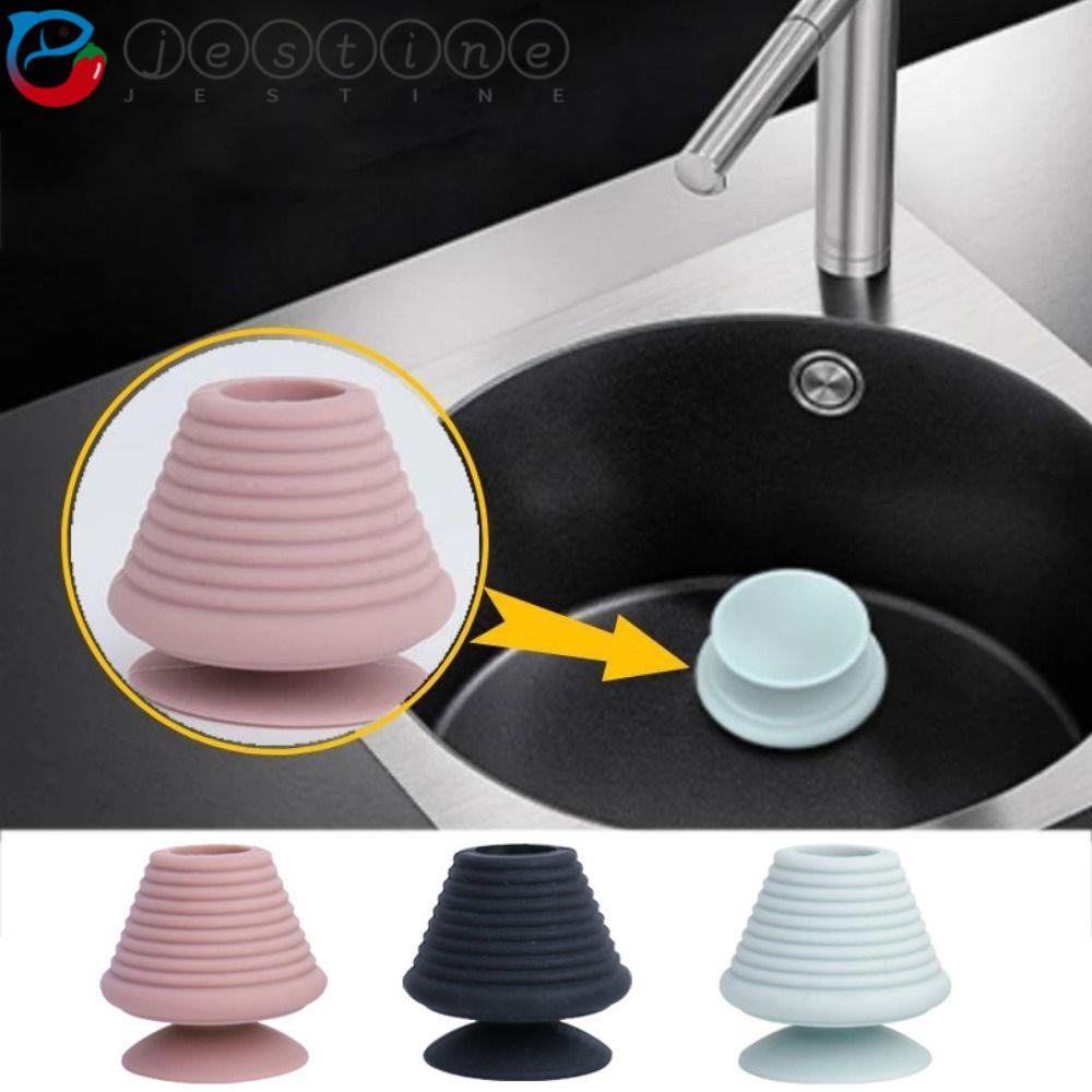 JESTINE Sink Stopper, Press Type Silicone Bathtub Stopper, Wash Basin