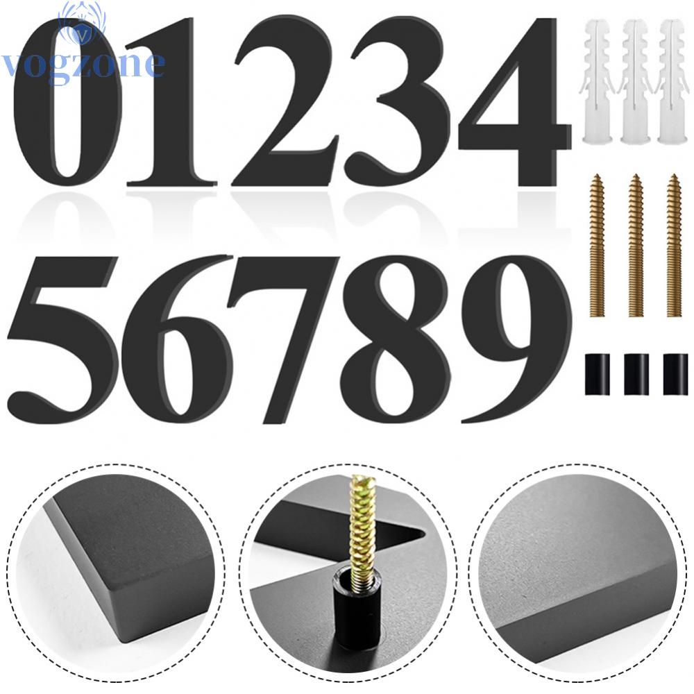 8 inch Modern Floating House Numbers Large Black Shadow Home Address ...