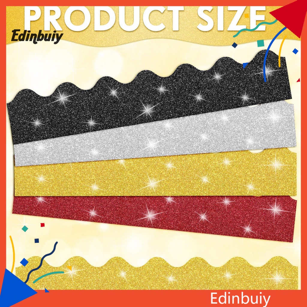 EDI 5 Colors Bulletin Board Borders Bulletin Board Borders Sparkling Classroom Border Trim 30pcs