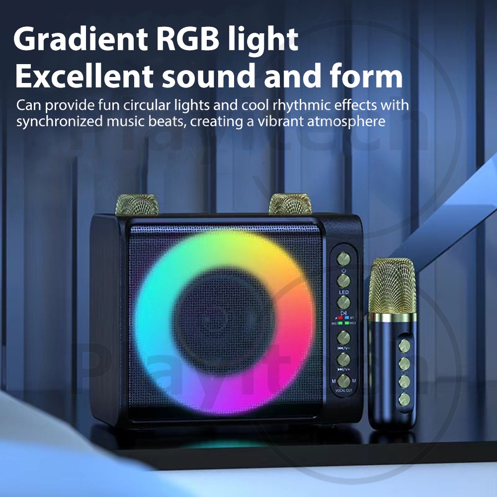 【hot sale】 Bluetooth Speaker RGB Light Wireless Bluetooth Dual ...
