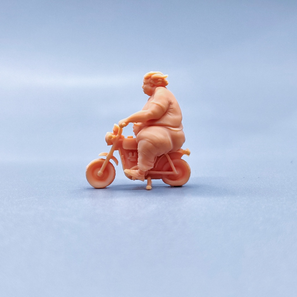 [Uh Hum Model] 1: 64 Doll 1: 43 Miniature White Model Big Fatty Riding ...
