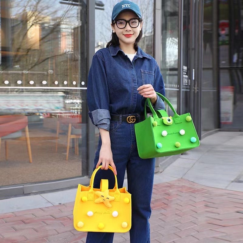 Cute Cartoon Felt Material Handbag Mommy bag Wholesale Shopping bag ...