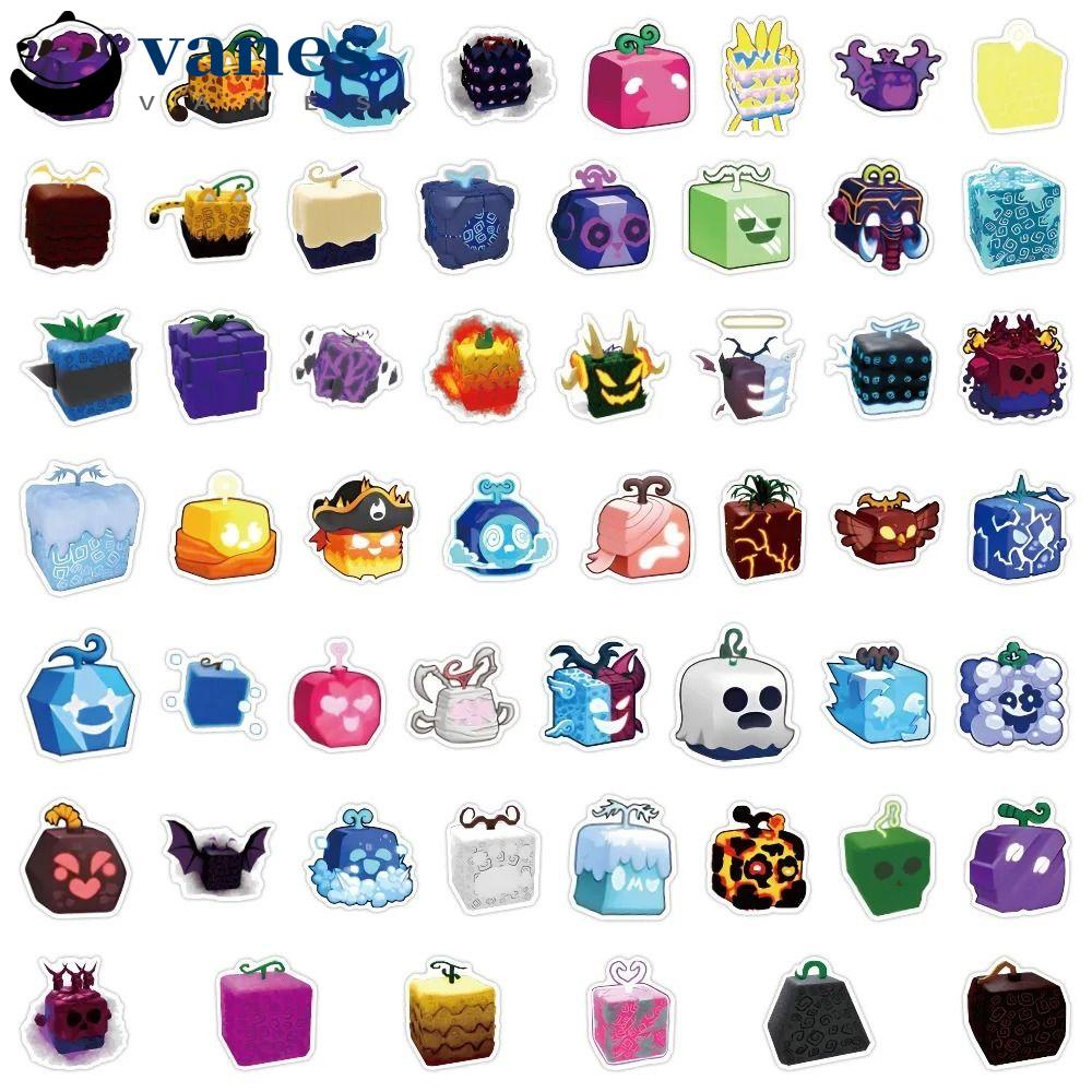 VANES 54pcs Blox Fruits Stickers, Paper Blox Fruits Blox Fruits ...