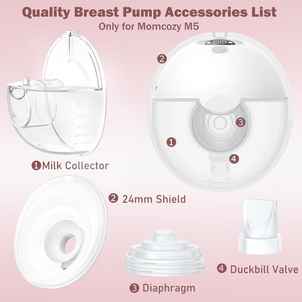 Momcozy Breastfeeding Access Duckbill Valve  for M5*4 Transparent main image 1