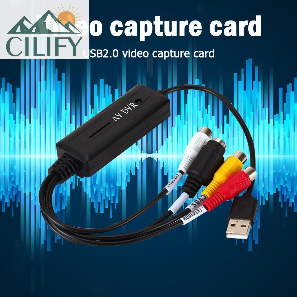 Cilify for DV/Hi8/VHS TV DVD USB 2.0 Video Capture Card Portable RCA