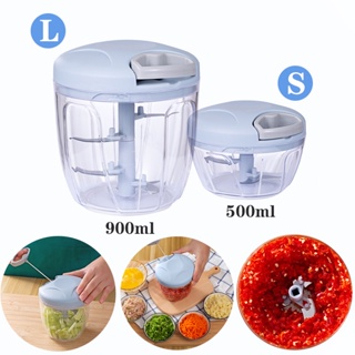 500ml Manual Food Chopper Vegetable Cutter, Portable Hand-pulled