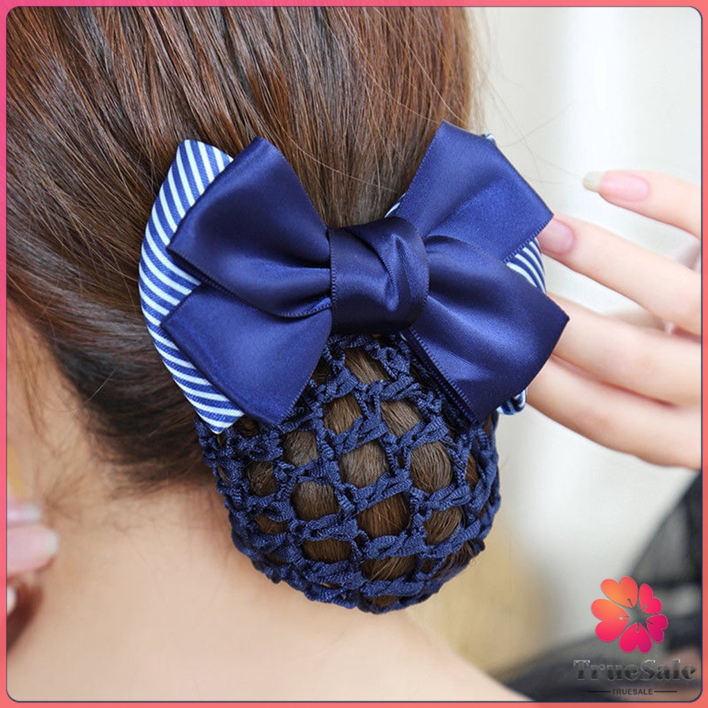 TRUESALE Professional Female Bow Hairpin Nurse Plate Hair Net Hair ...