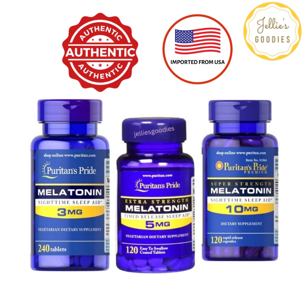 Puritan's Pride Melatonin Super Strength Sleeping Pills 3mg 5mg 10mg