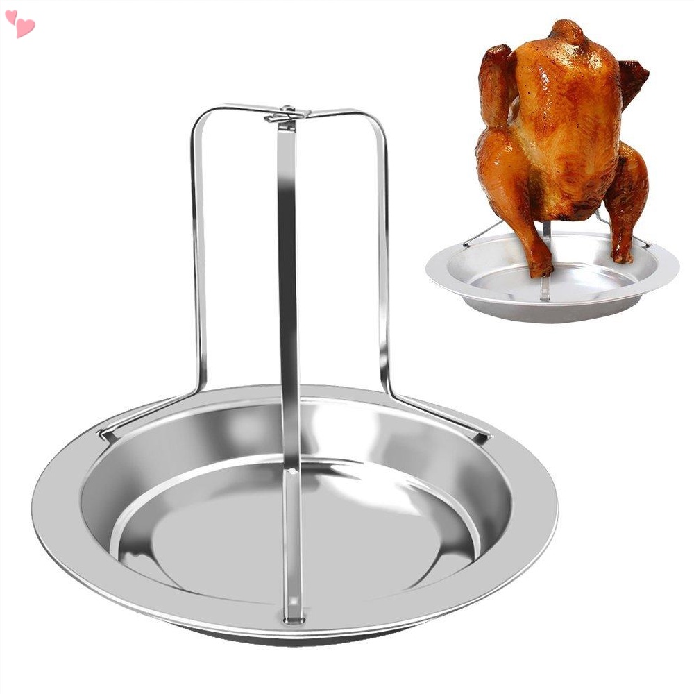 1 Pezzi Roaster Rack, Rostiera In Acciaio Inox Rack Pollo Girarrosto - 2