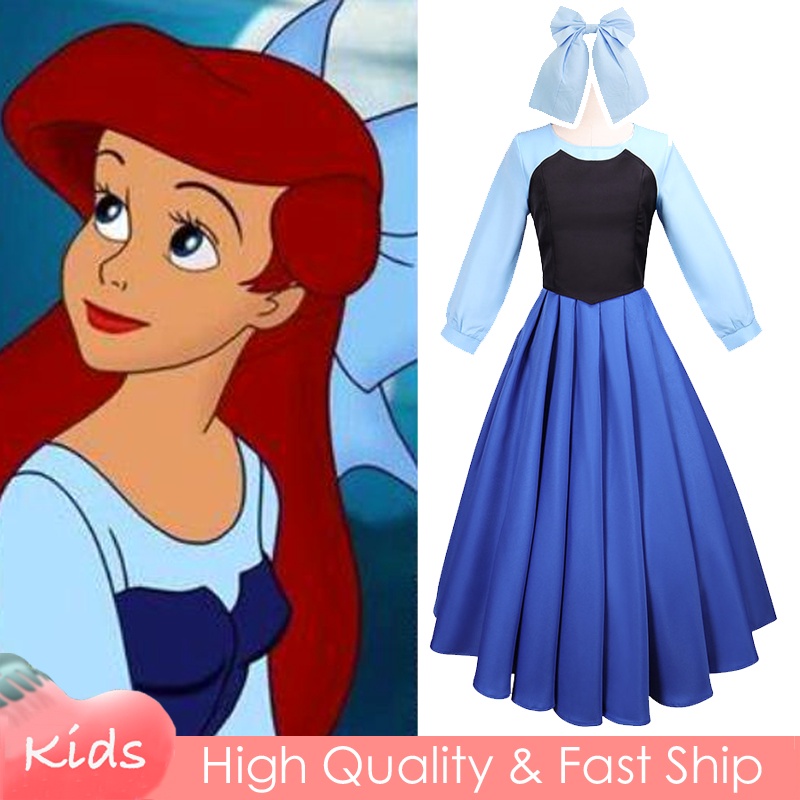 Princess Ariel Movie The Little Mermaid Blue Dress For Woman Adult ...