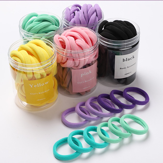 LGR.PH 50 in 1 Set High Elastic Colorful Rubber Band Korean Style Hair ...