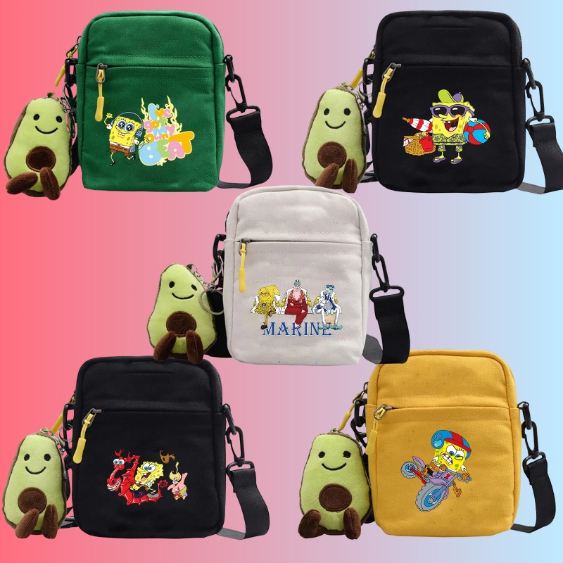 SpongeBob SquarePants Shoulder Bag Patrick Star Canvas Crossbody Bags ...