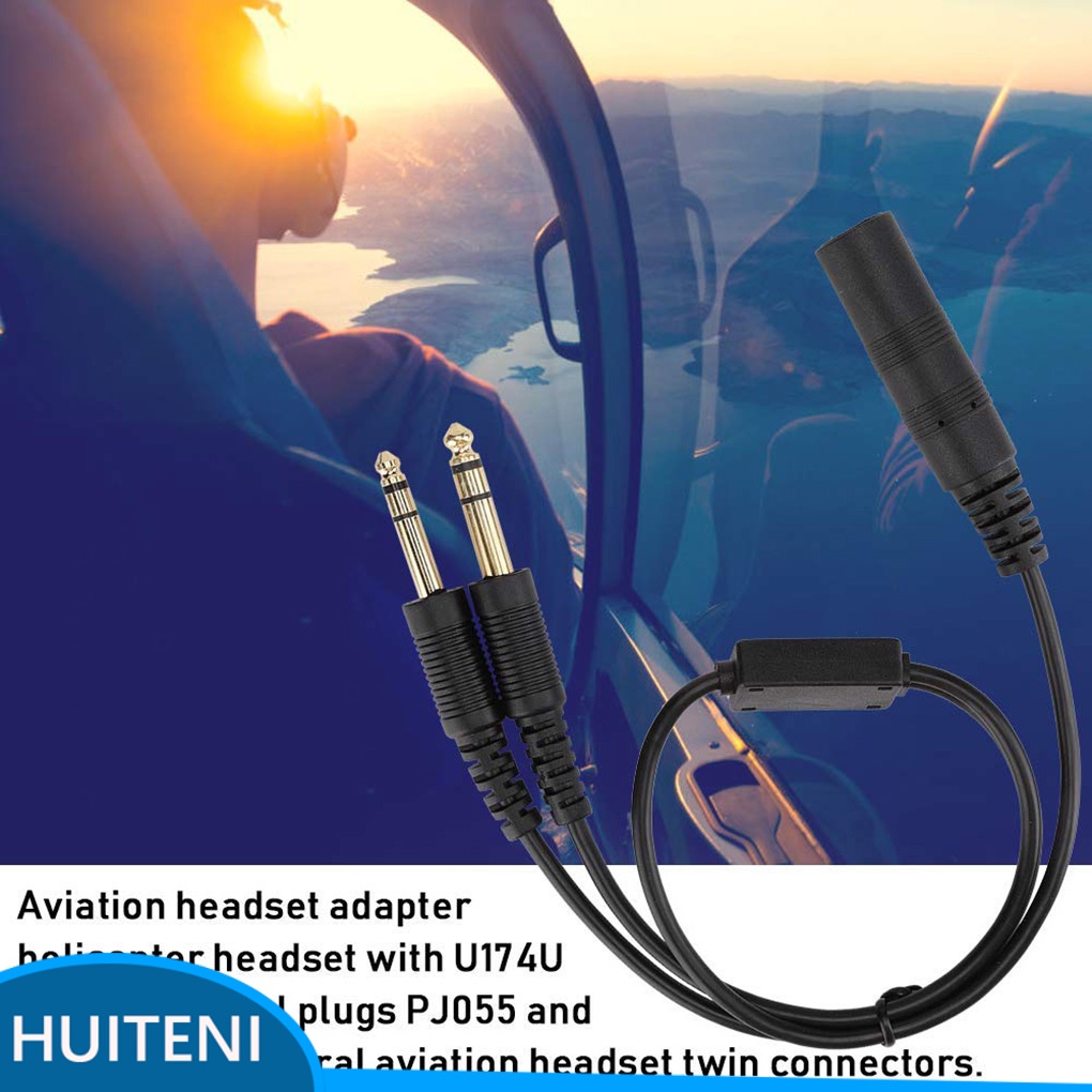 Helicopter General Aviation Headphone Adapter Headset Earphone