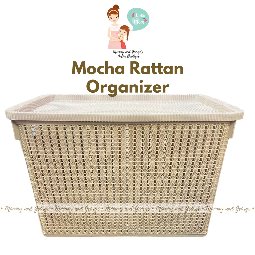 Mocha Rattan Organizer | Knitted Filing Organizer | Plastic Storage ...