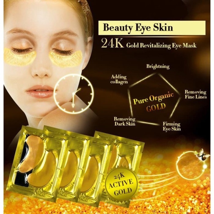 MATA [FUKU] Eye Mask Crystal Collagen Gold Eye Bag Mask Eyemask ...