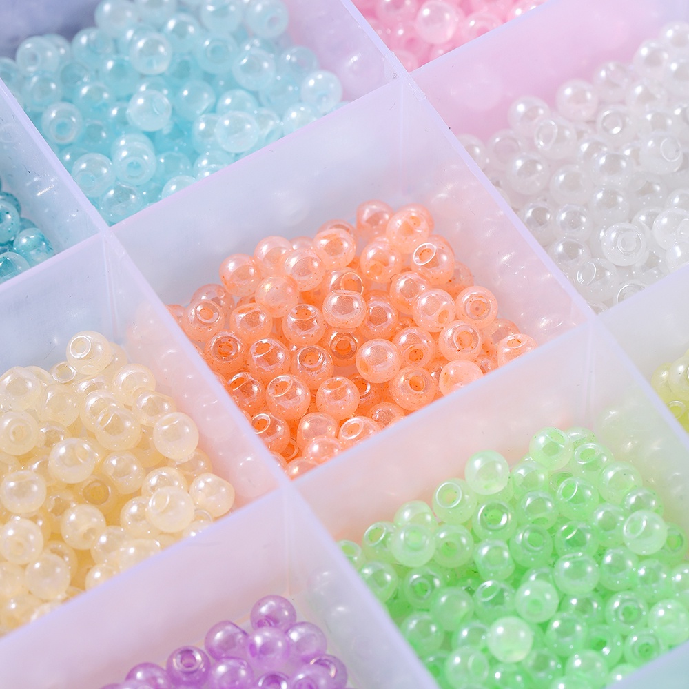 St. kunkka 800pcs 2mm Czech Glass Seed Beads Mini Rice Beads Sand Beads