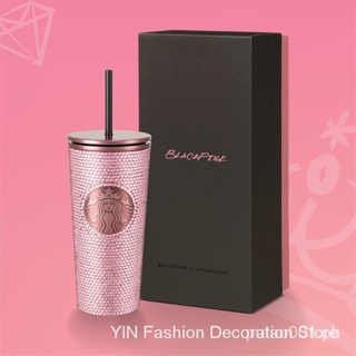 Drop Shipping 2021#710ml/24oz Tumbler Bling Diamond Studded Straw