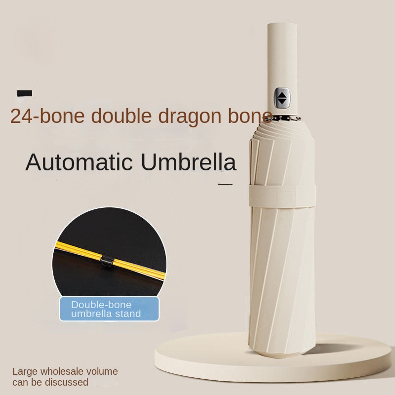 24-bone Automatic Umbrella Double Three-Fold Rain or Rain Business ...