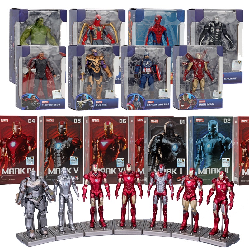 Zd Toys Iron Man Captain American Spiderman Mark 85 Thor Hulk Thanos ...