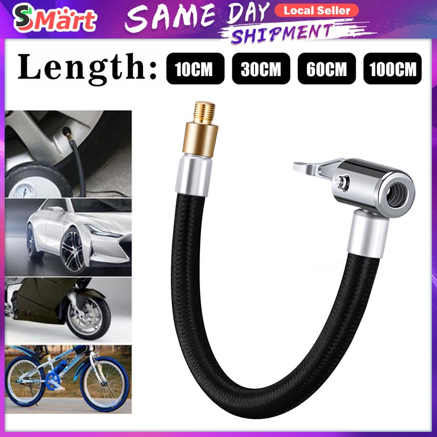 【In Stock】Car Air Pump Extension Tube Motorcycle Tire Inflator Hose ...