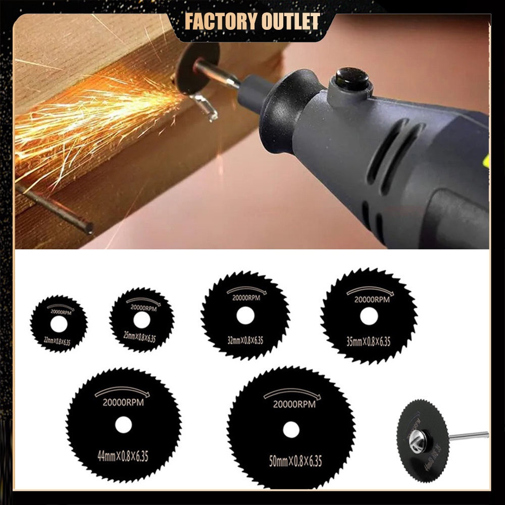 High Speed Steel Circular Saw Disc Set Mini Drill Rotary Tool Wood