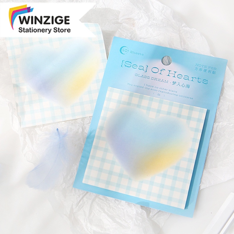 Winzige Cute Aesthetic pastel note Paper 40 Sheets note Paper Sticky ...